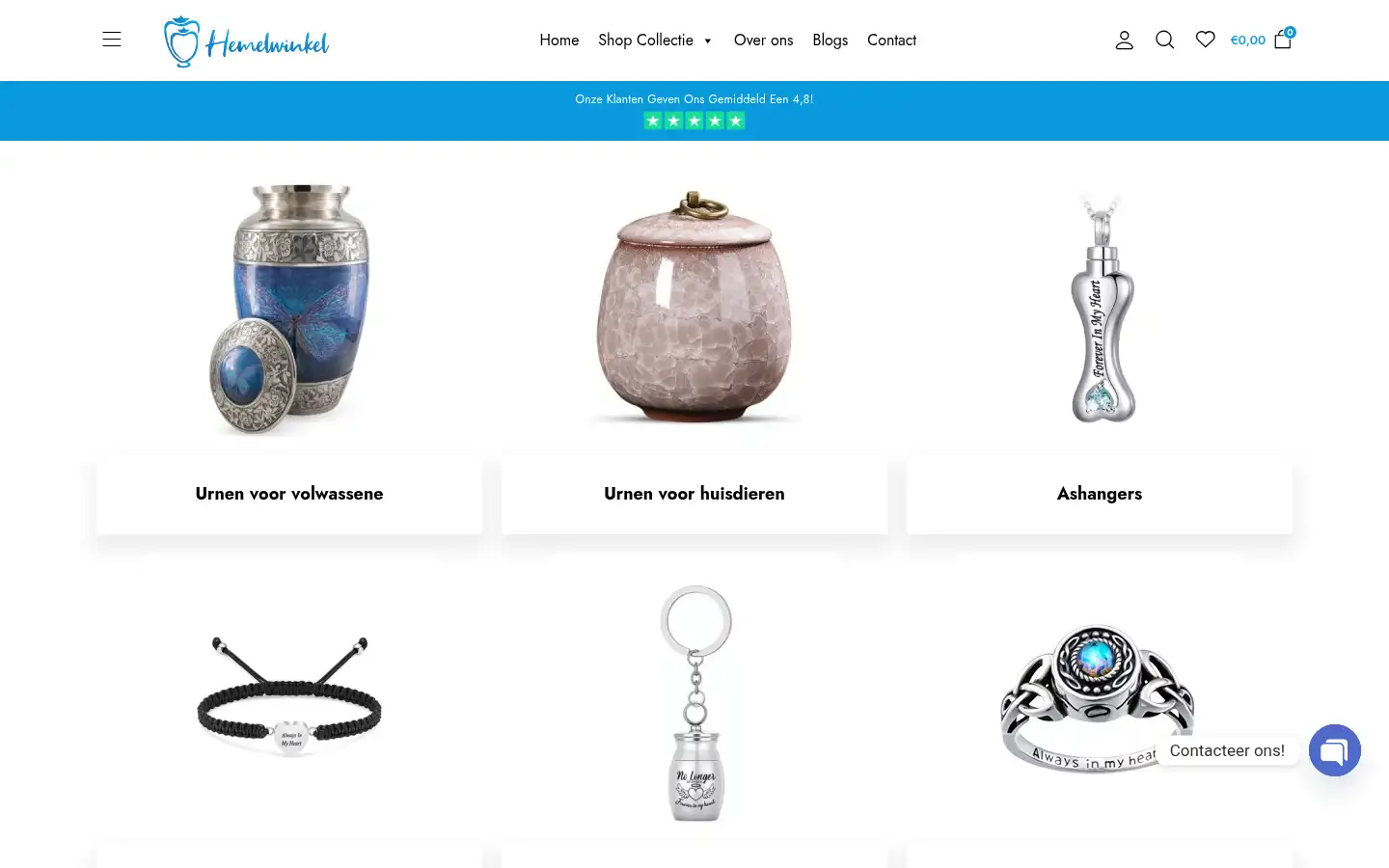 Screenshot of hemelwinkel.nl