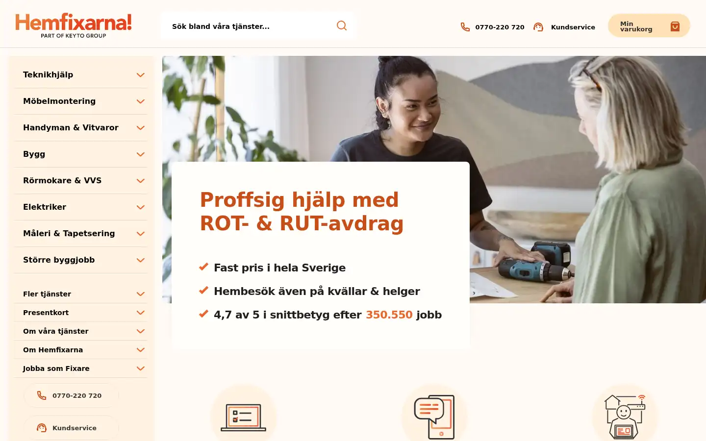 Screenshot of hemfixarna.se