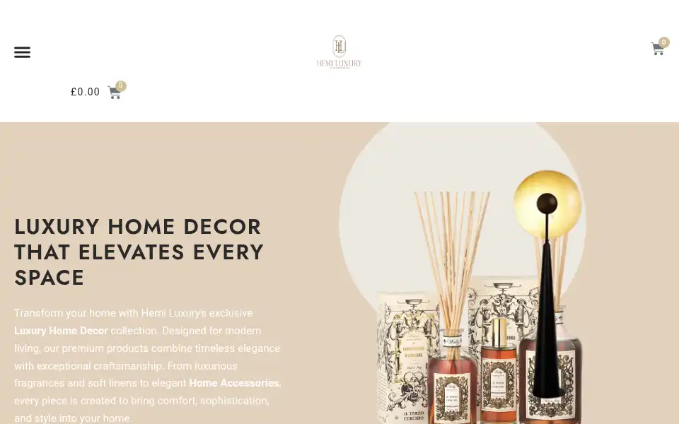 Screenshot of hemiluxury.com