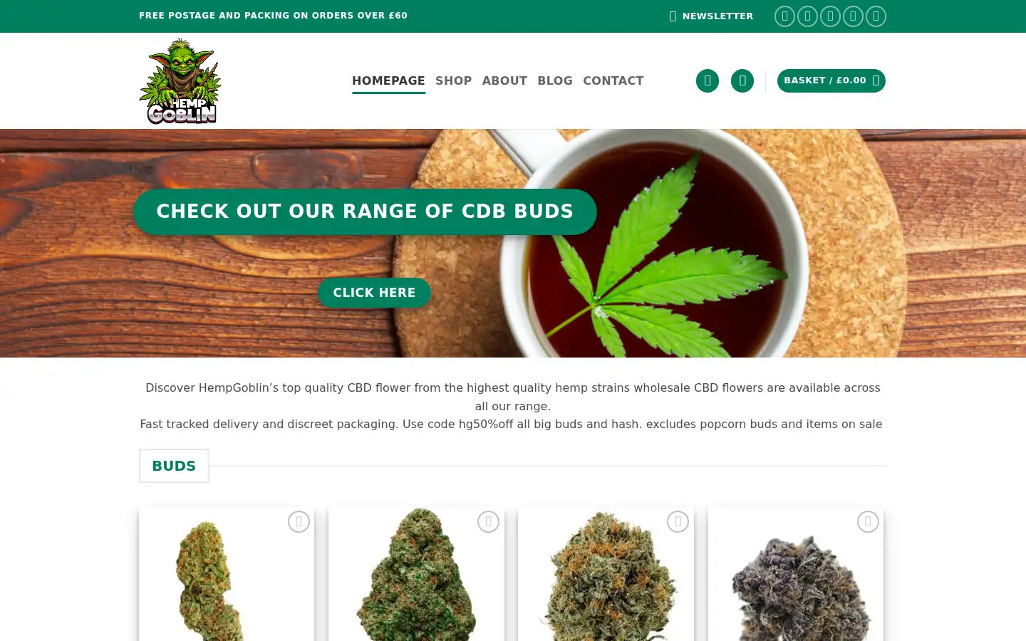 Screenshot of hempgoblin.uk