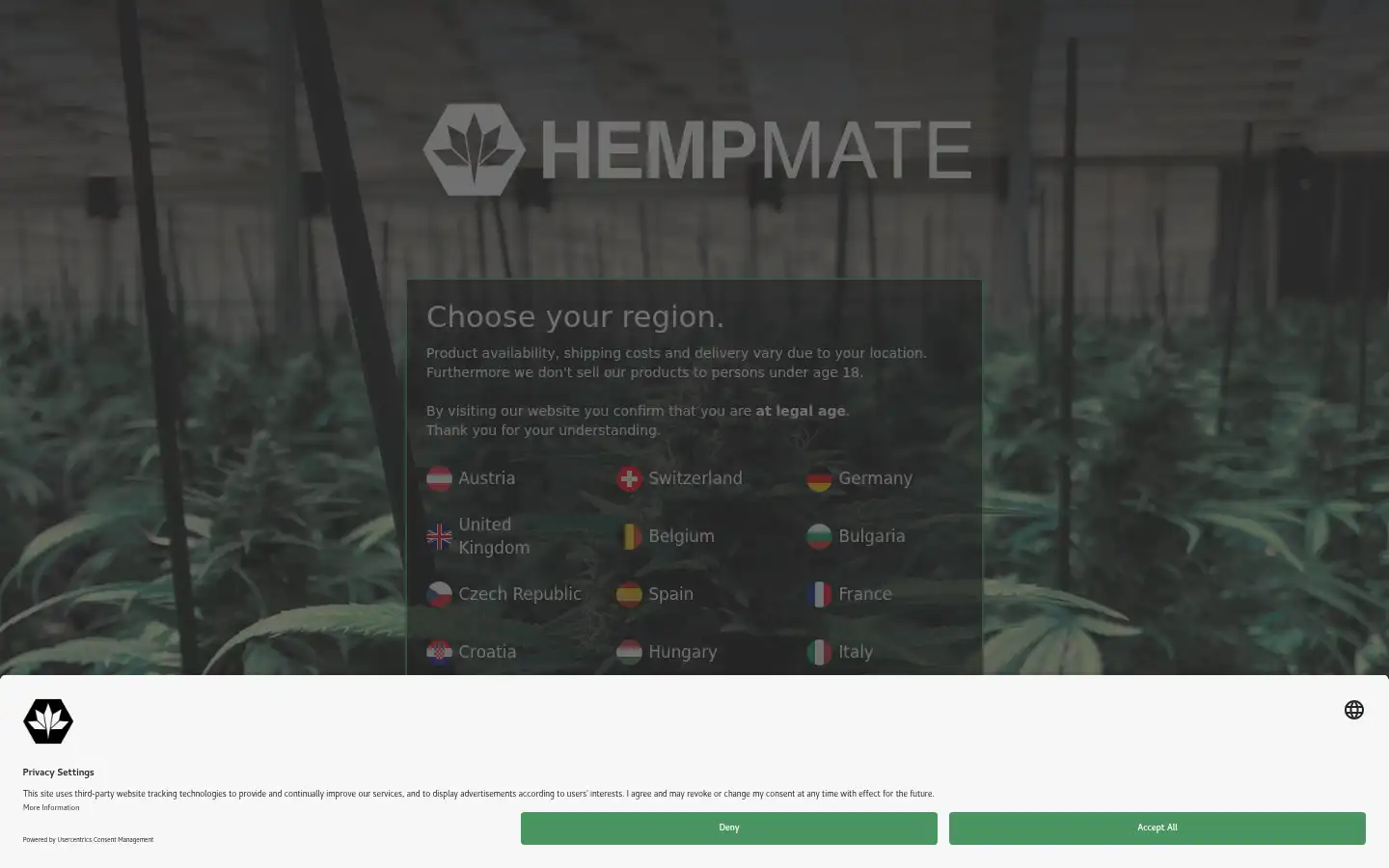 Screenshot of hempmate.com