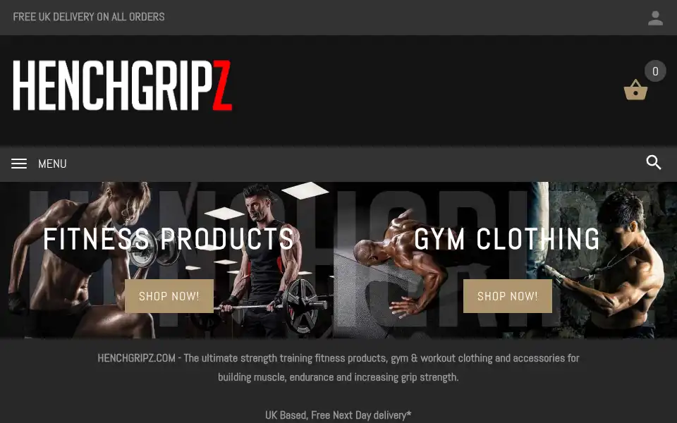 Screenshot of henchgripz.com