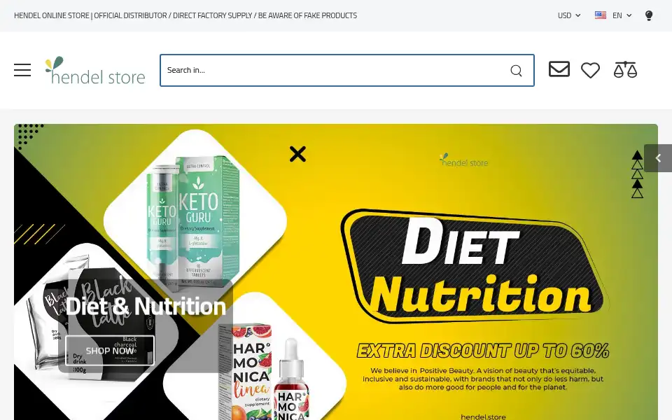 Screenshot of hendel.store