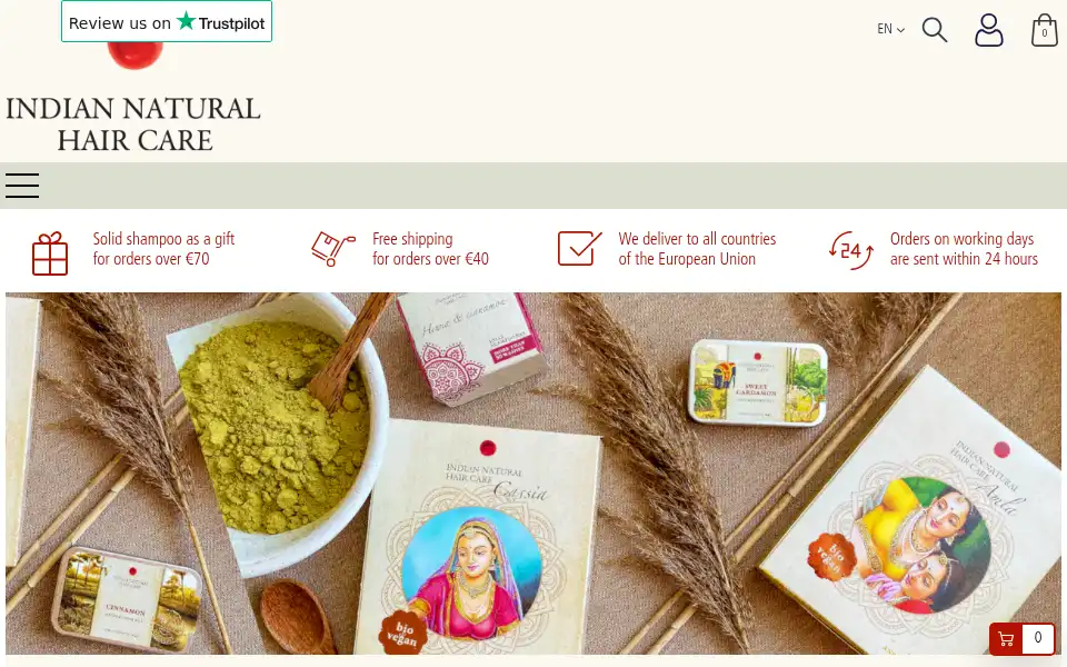 Screenshot of hennatreats.com