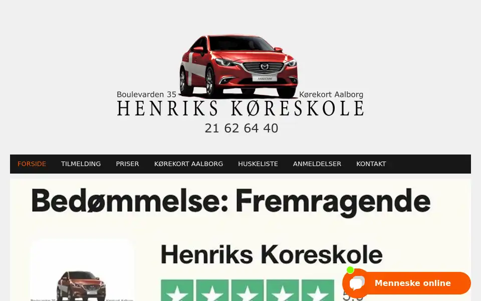 Screenshot of henriks-koreskole.dk