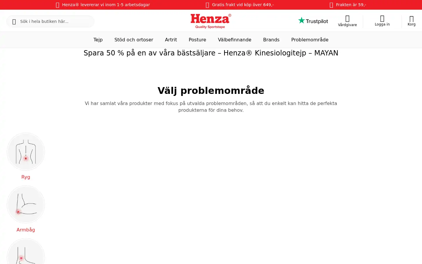 Screenshot of henza.se