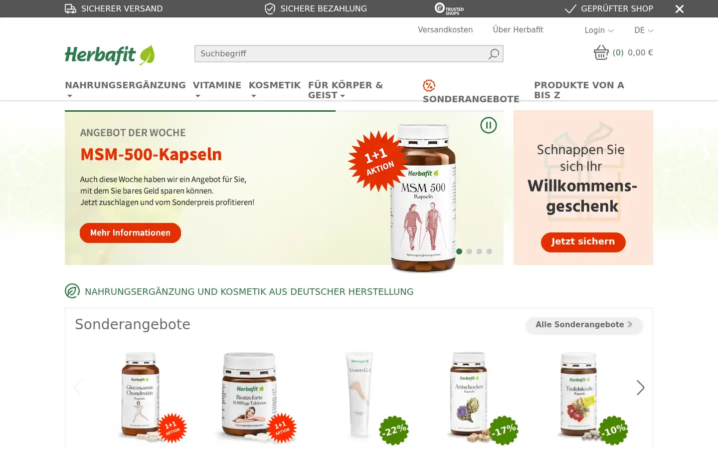 Screenshot of herbafit.de