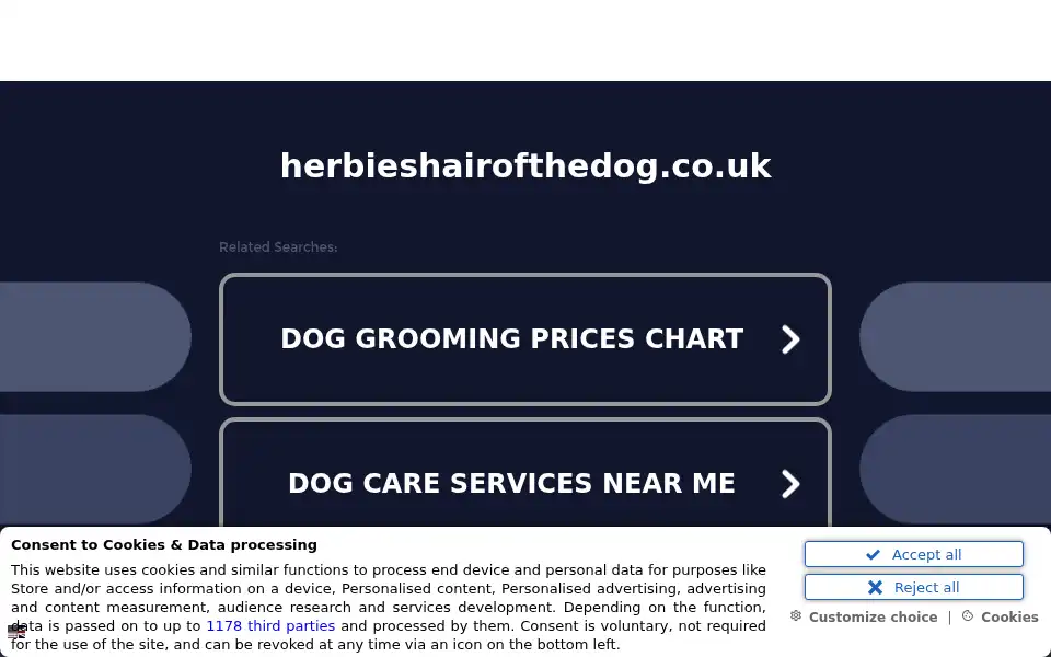 Screenshot of herbieshairofthedog.co.uk