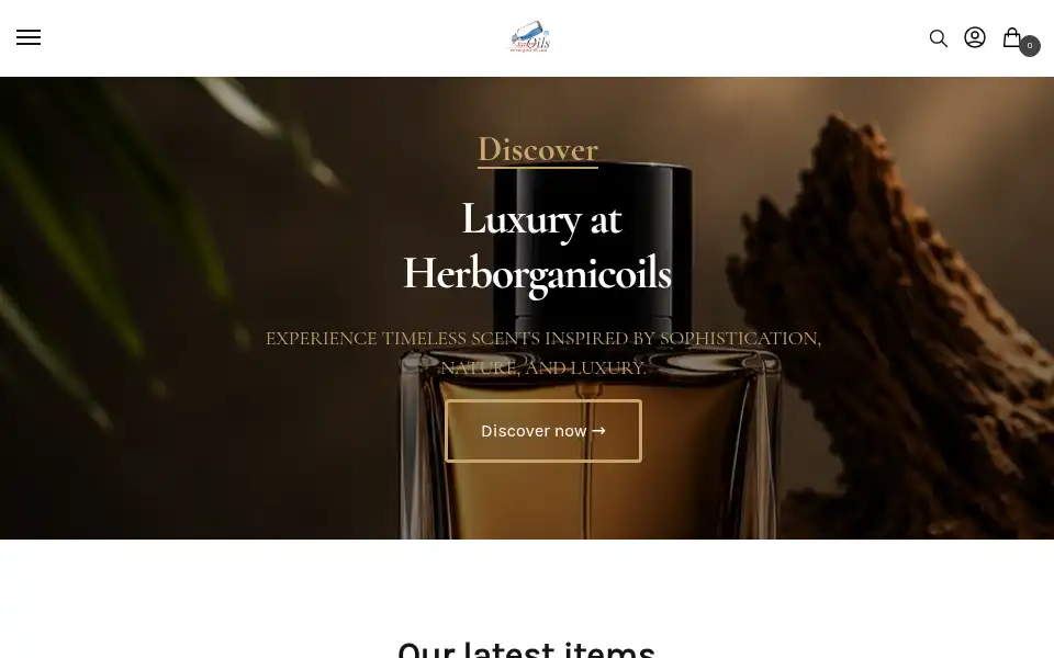 Screenshot of herborganicoils.com