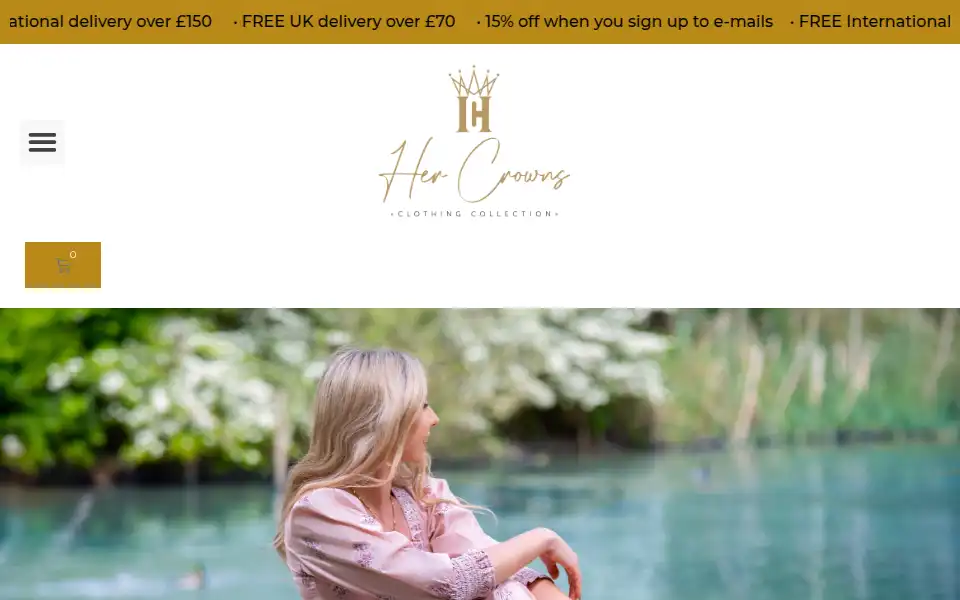 Screenshot of hercrowns.com