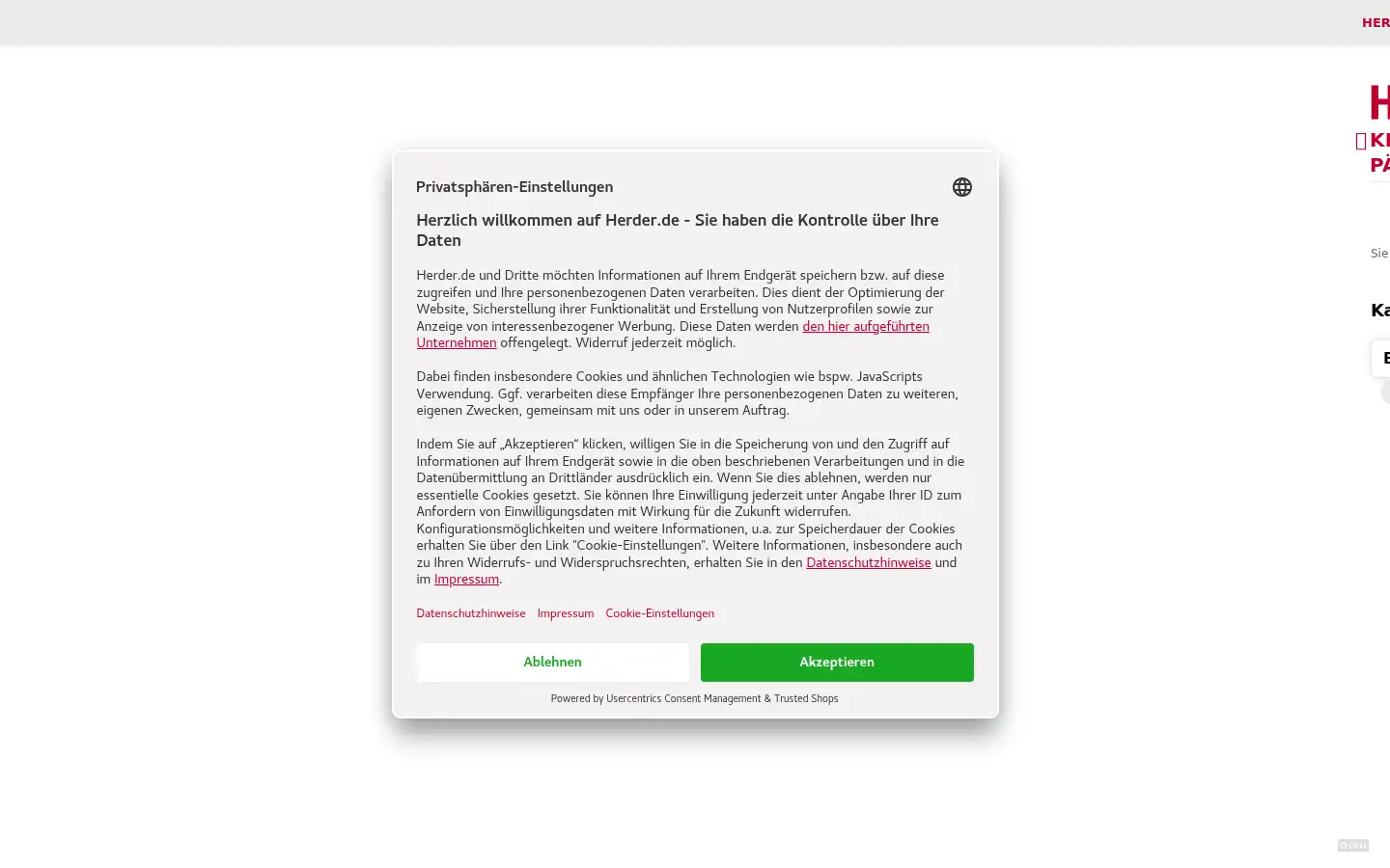 Screenshot of herder.de