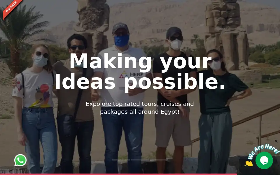 Screenshot of hereegypttours.com