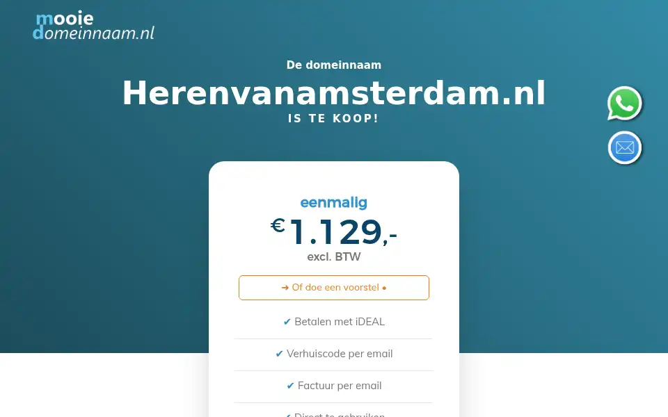 Screenshot of herenvanamsterdam.nl