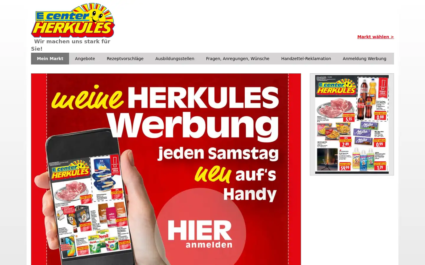 Screenshot of herkulesmarkt.de