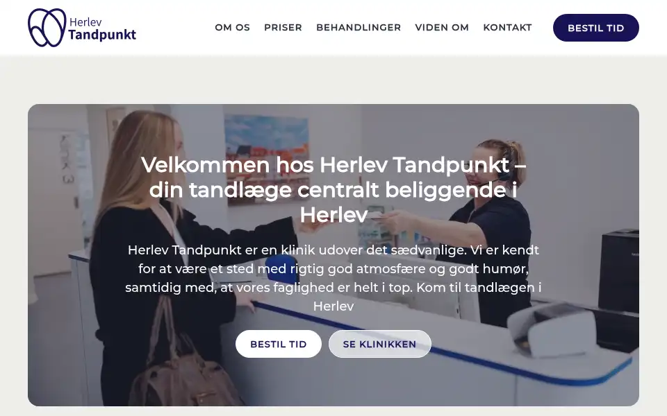 Screenshot of herlevtandpunkt.dk