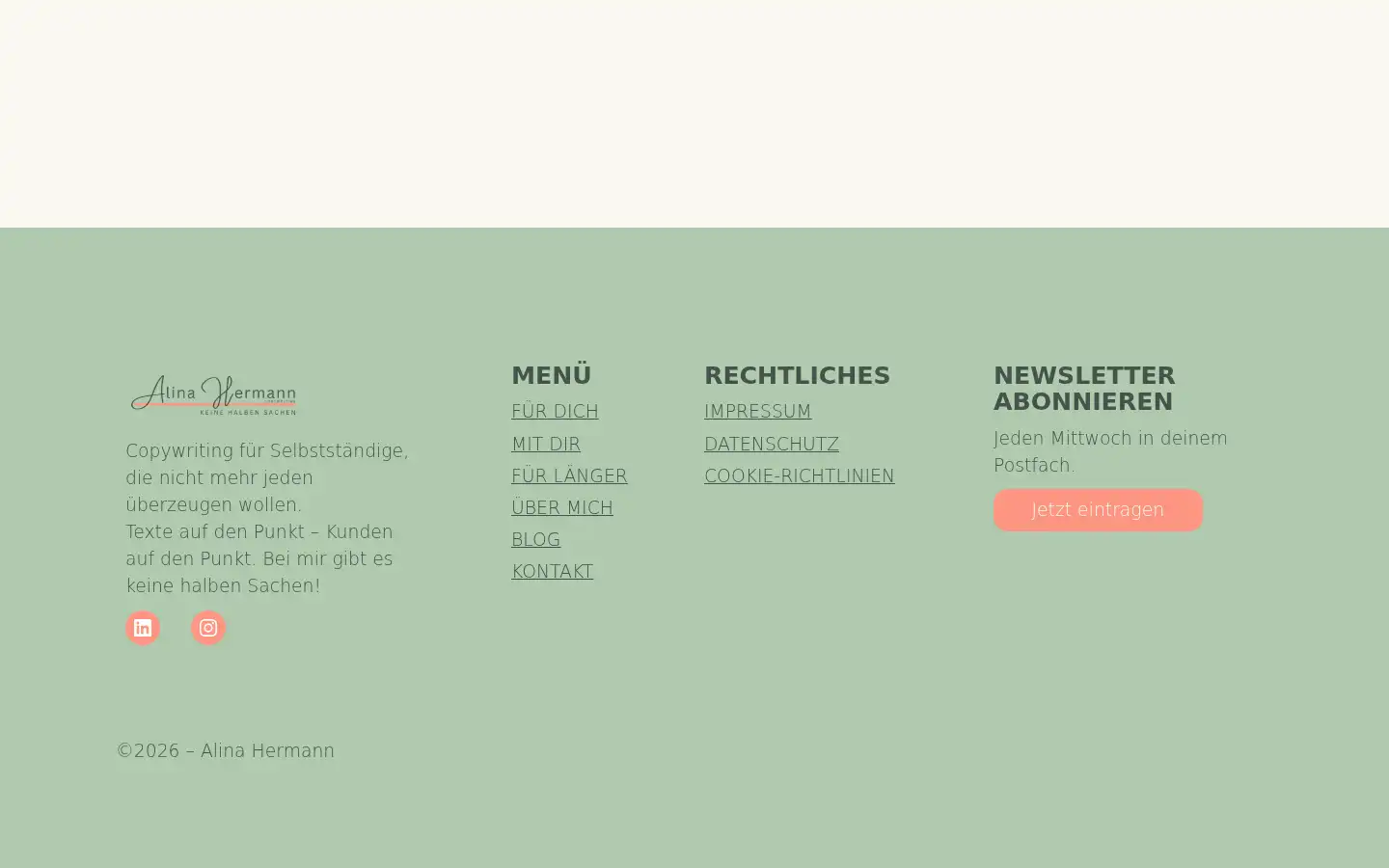 Screenshot of hermann-alina.de