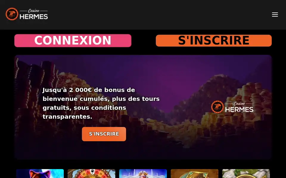 Screenshot of hermescasino-vip.com