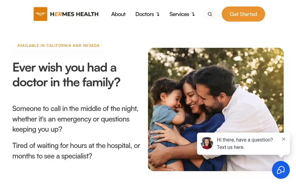 Screenshot of hermeshealth.co