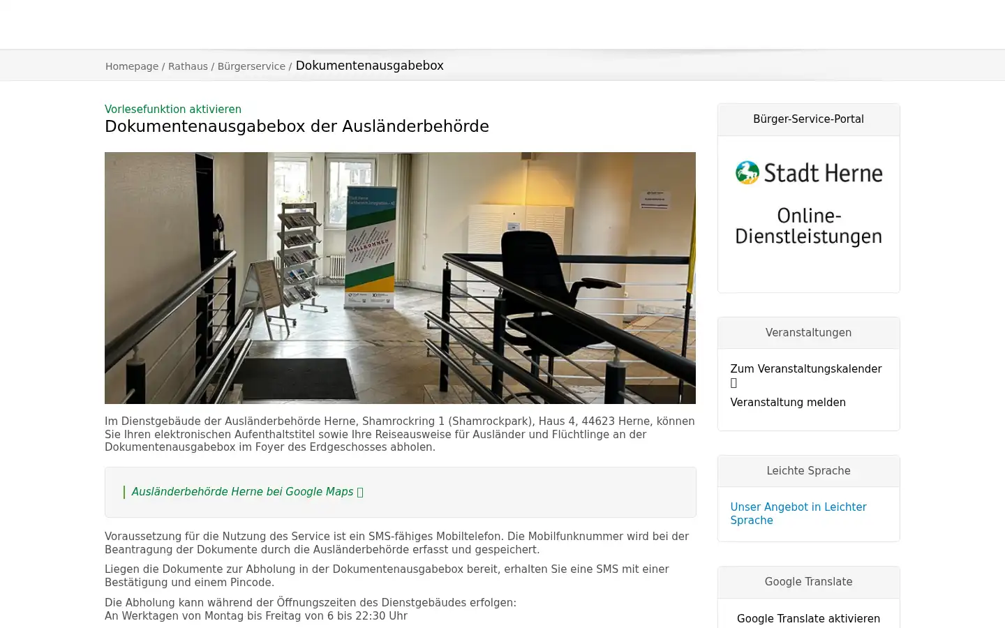 Screenshot of herne.de
