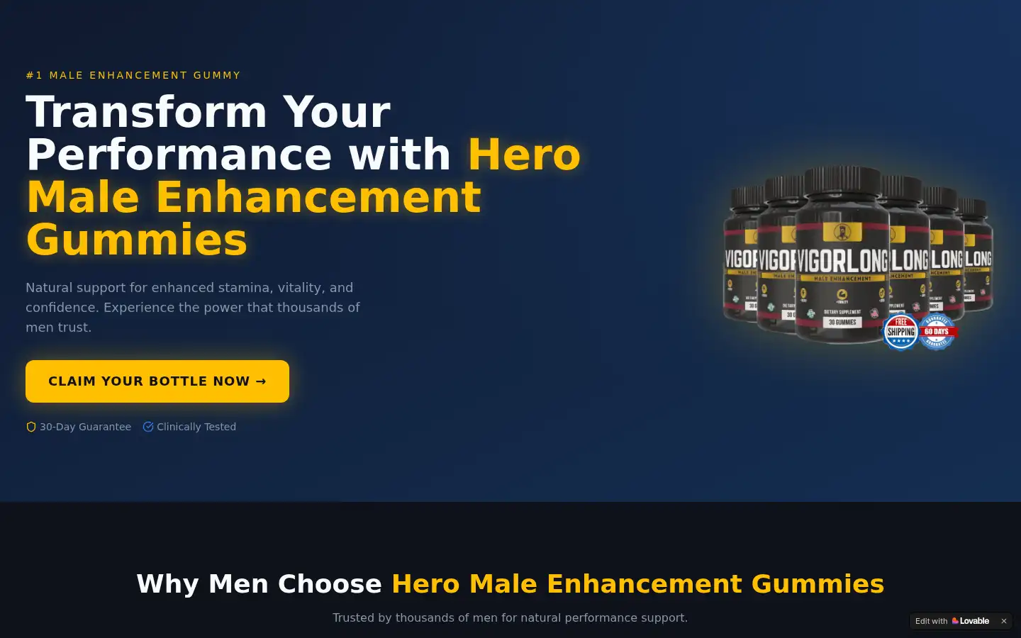 Screenshot of hero-male.lovable.app