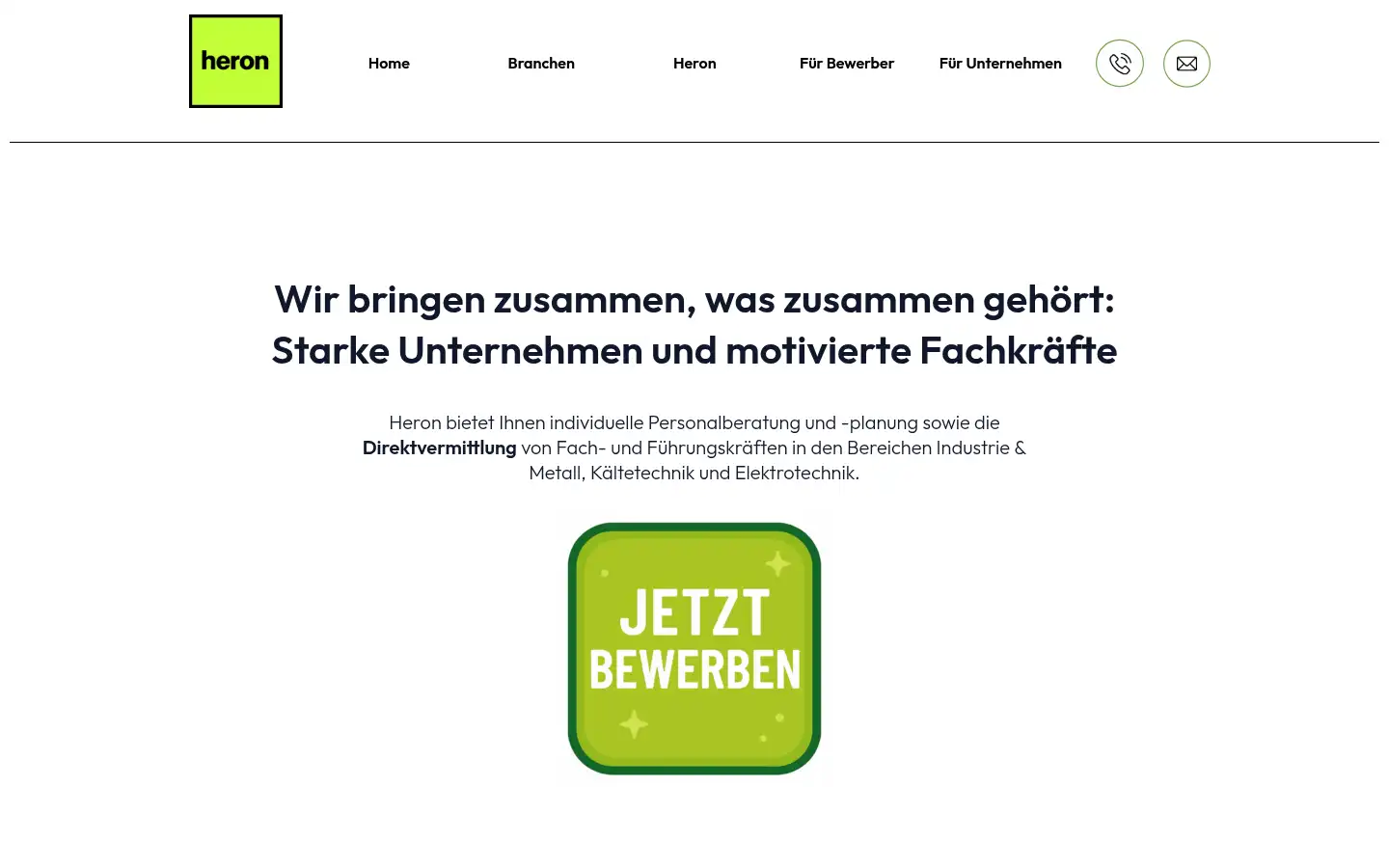 Screenshot of heron-one.de