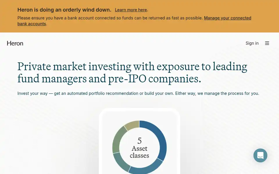 Screenshot of heronfinance.com