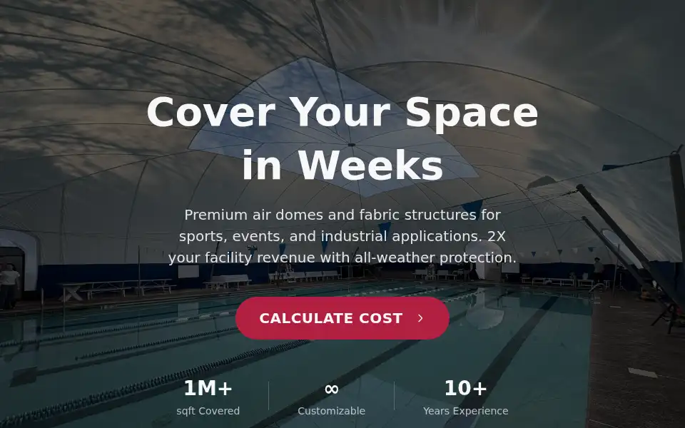 Screenshot of heroxairdomes.com
