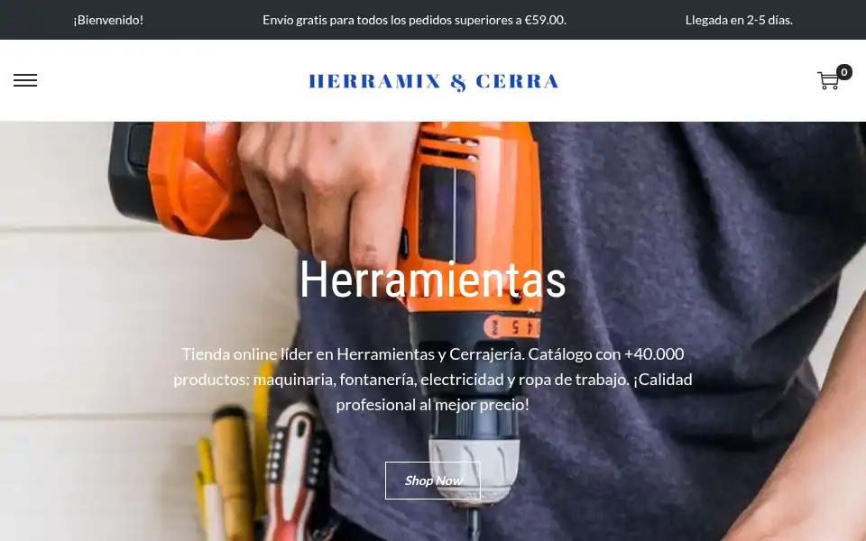 Screenshot of herramixycerra.com