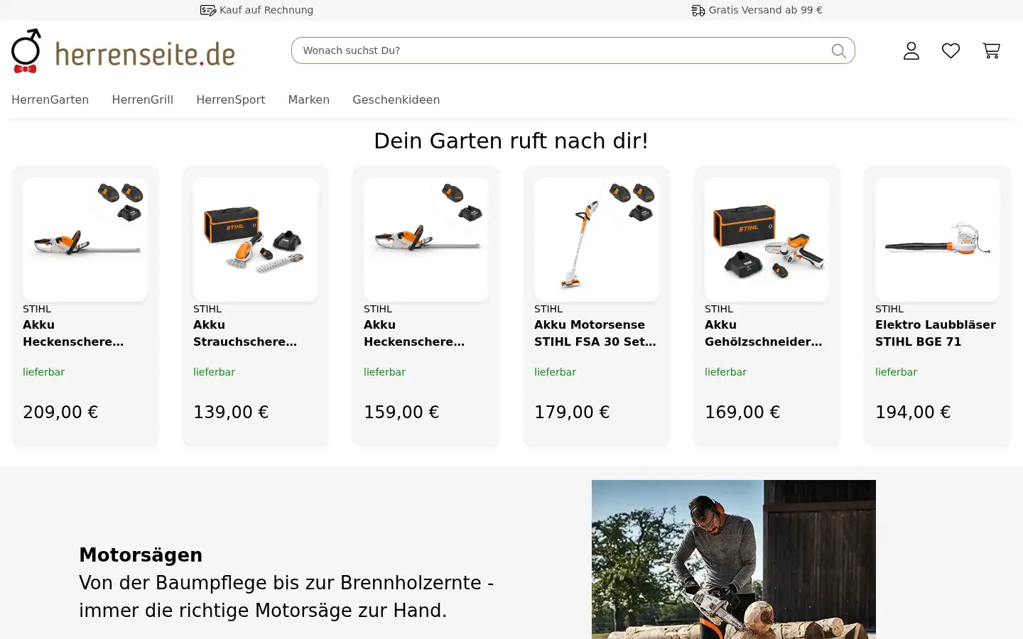Screenshot of herrenseite.de