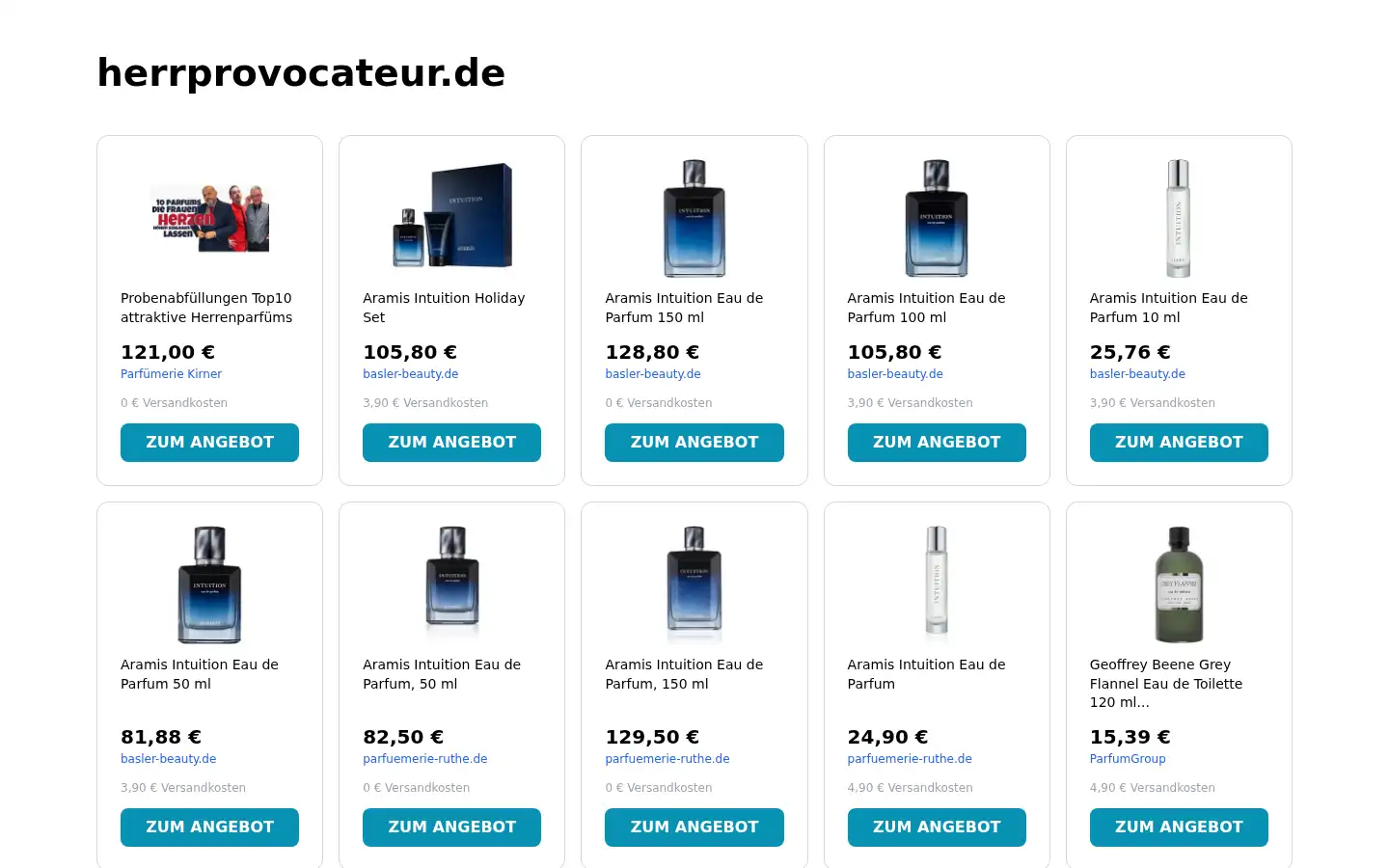 Screenshot of herrprovocateur.de