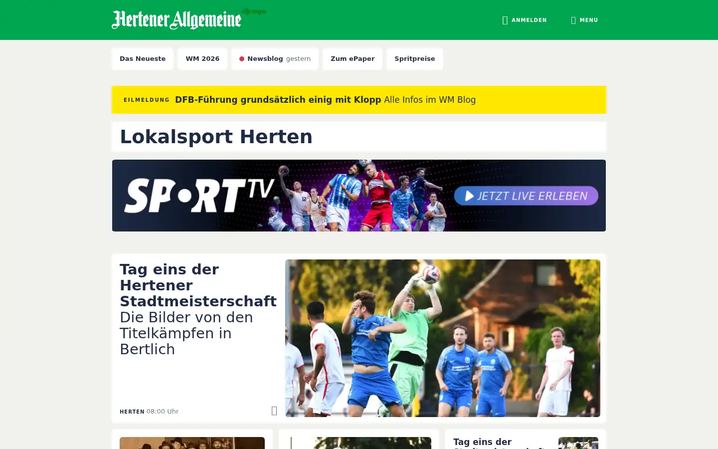 Screenshot of hertener-allgemeine.de