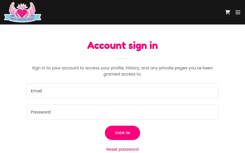 Screenshot of hertscleaningangels.co.uk