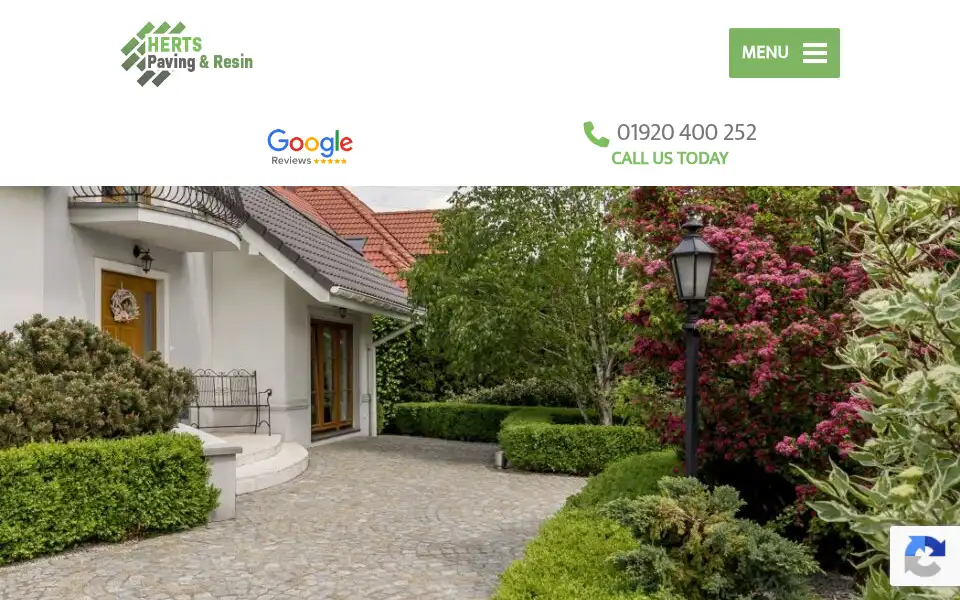 Screenshot of hertspaving.co.uk