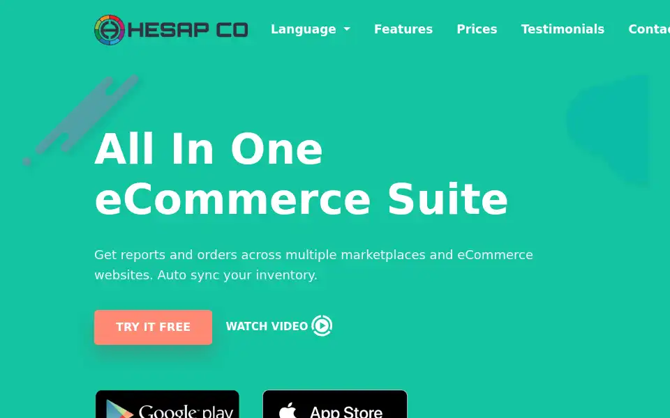Screenshot of hesap.co