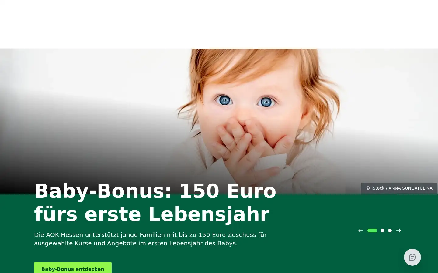 Screenshot of hessen.aok.de