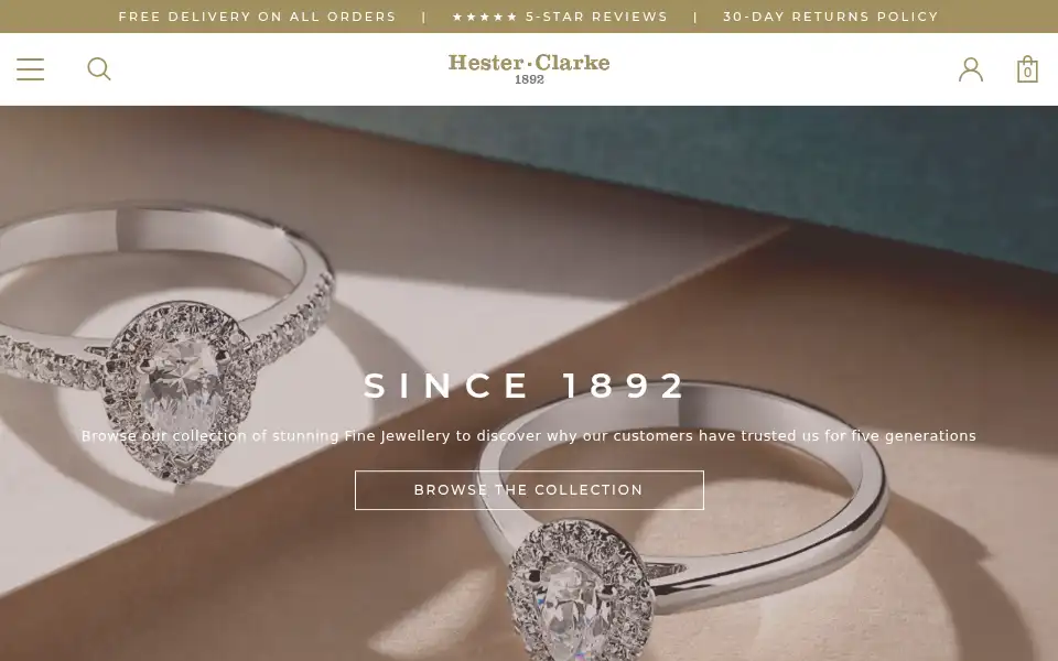Screenshot of hesterclarke.co.uk