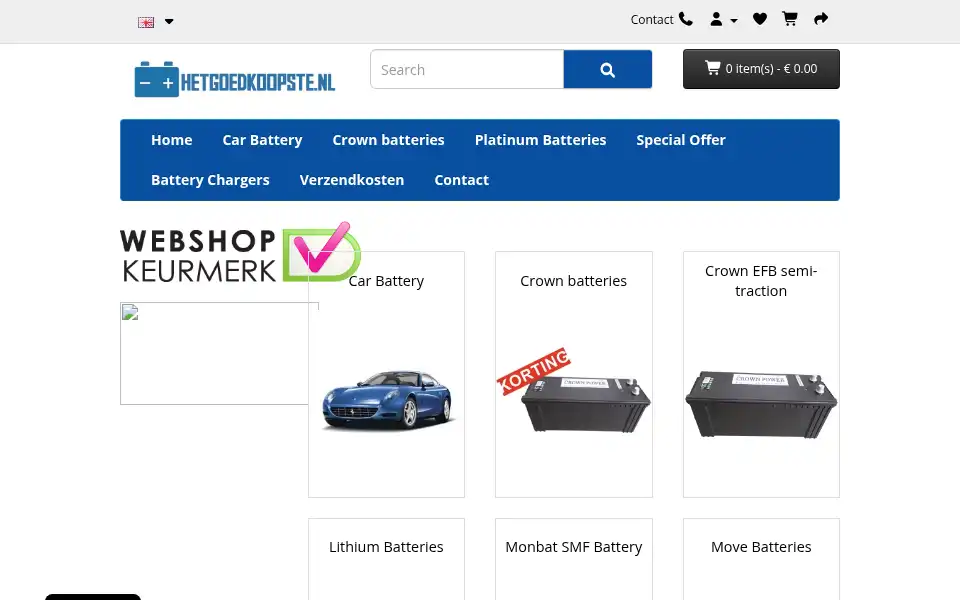 Screenshot of hetgoedkoopste.nl
