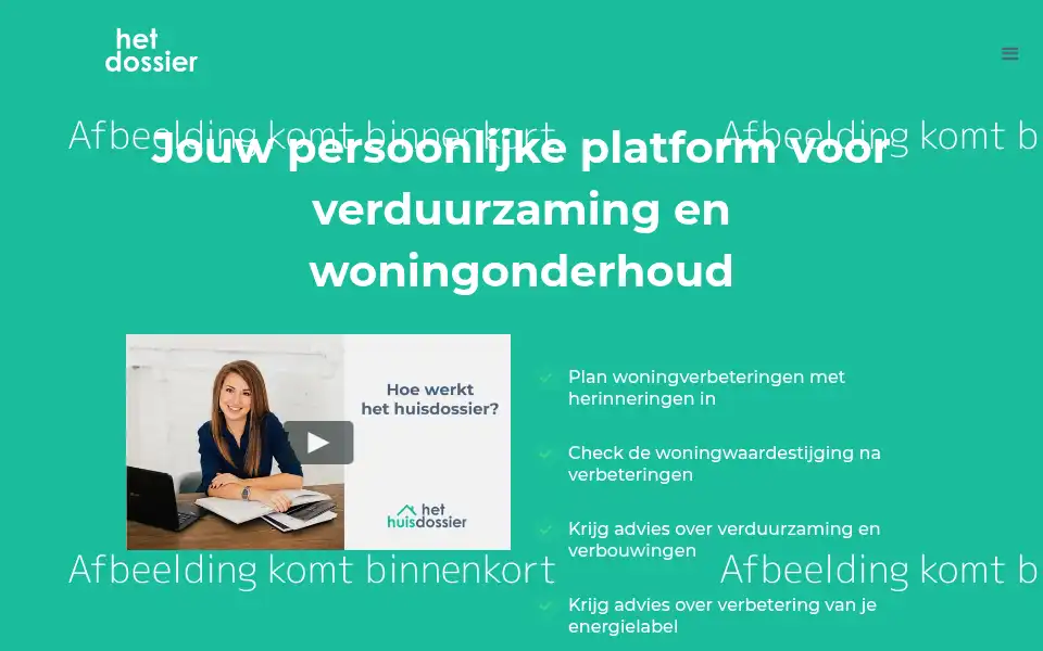 Screenshot of hethuisdossier.nl