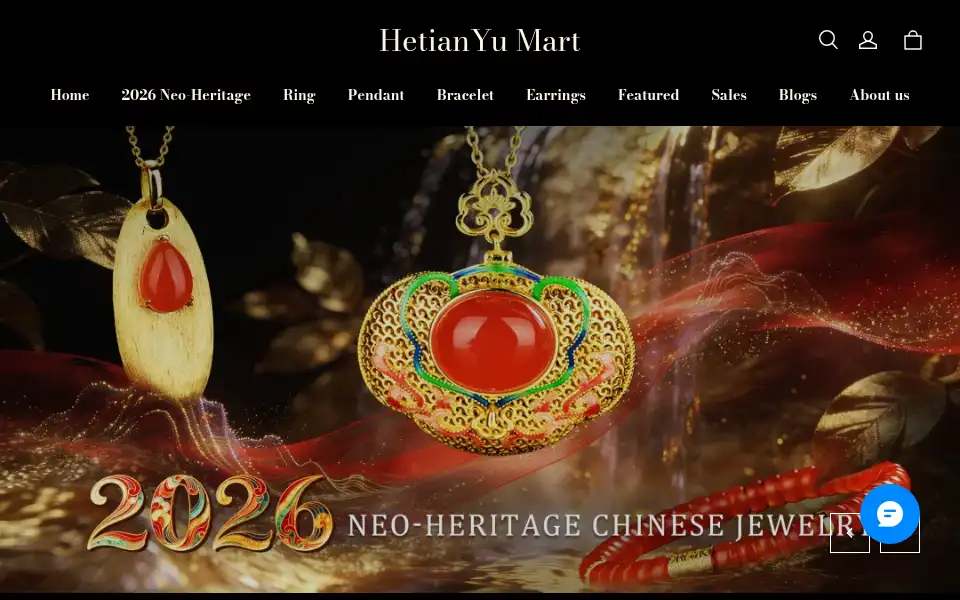 Screenshot of hetianyumart.com