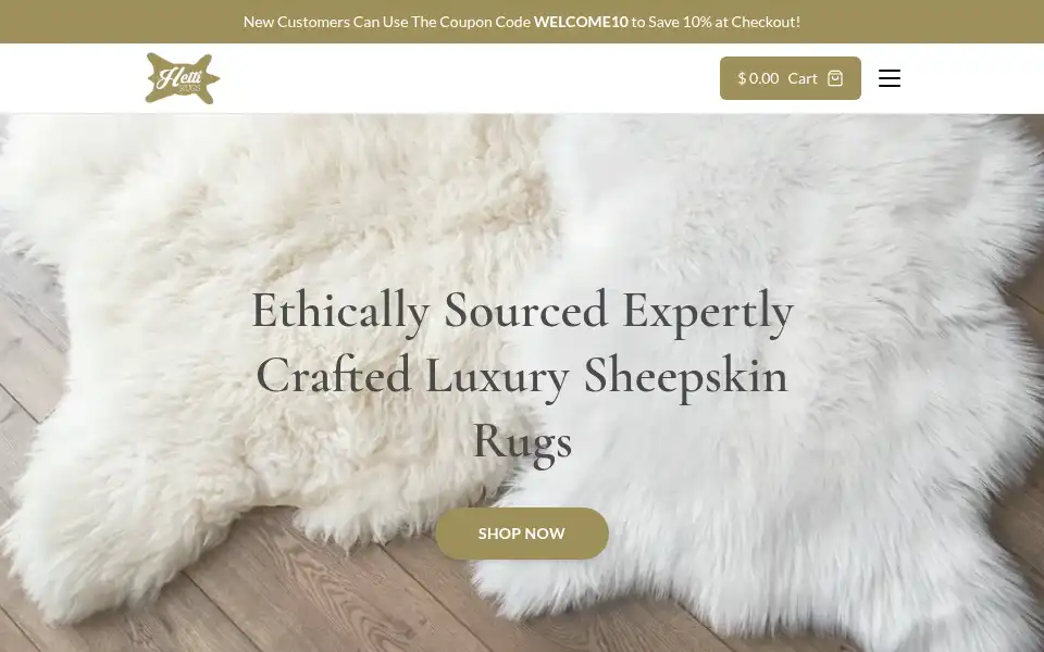 Screenshot of hettirugs.com