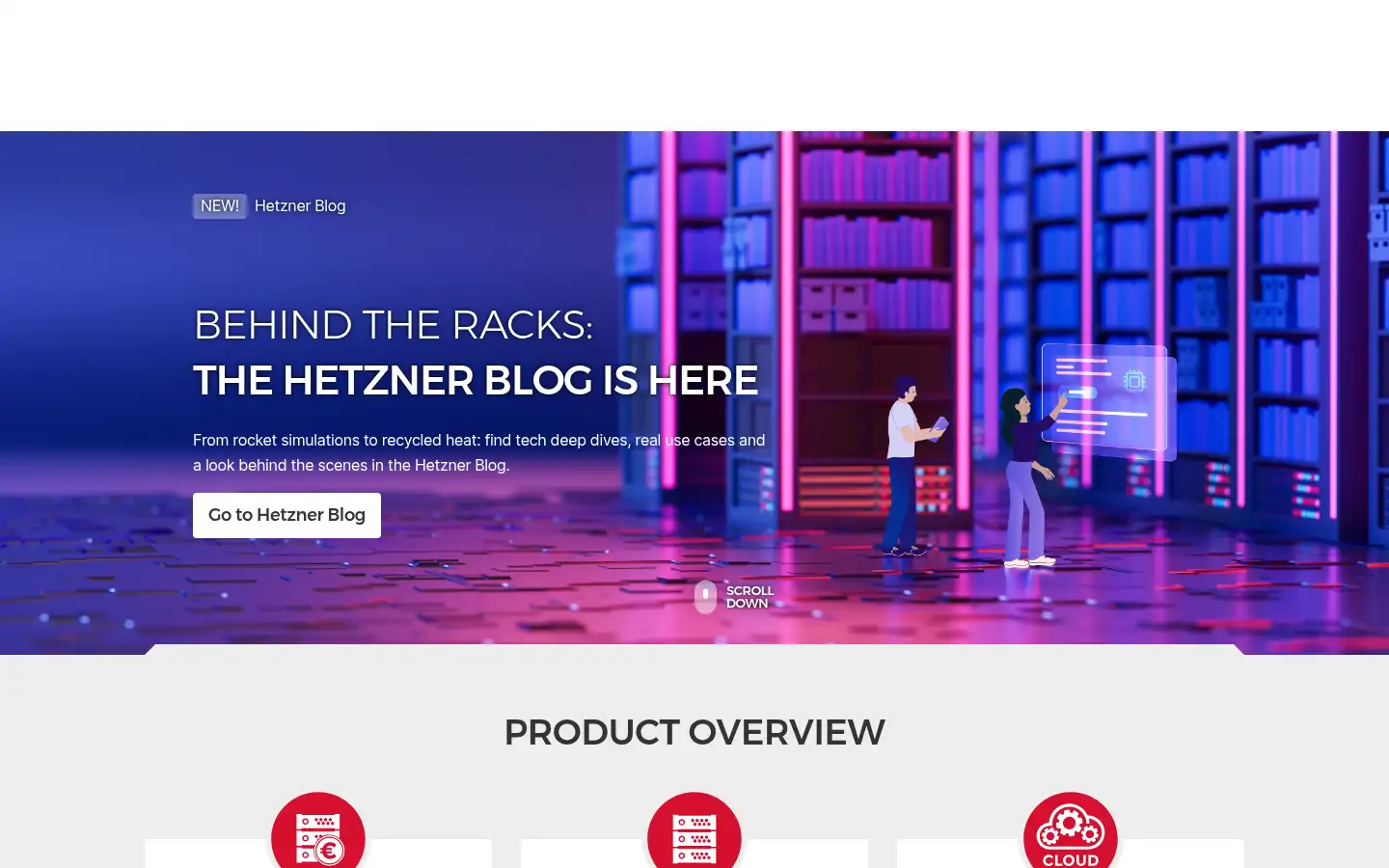 Screenshot of hetzner.com