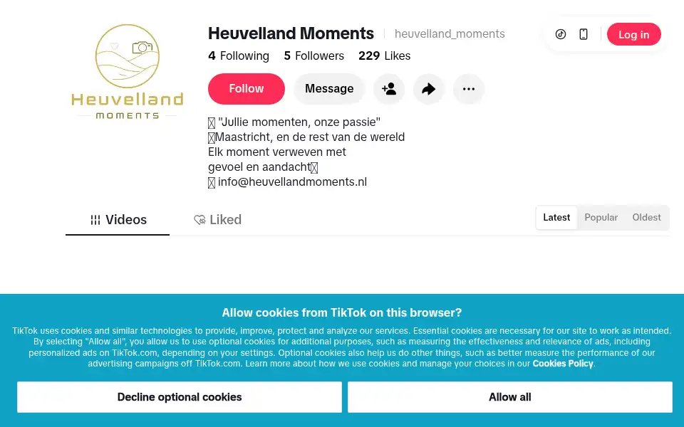Screenshot of heuvellandmoments.nl