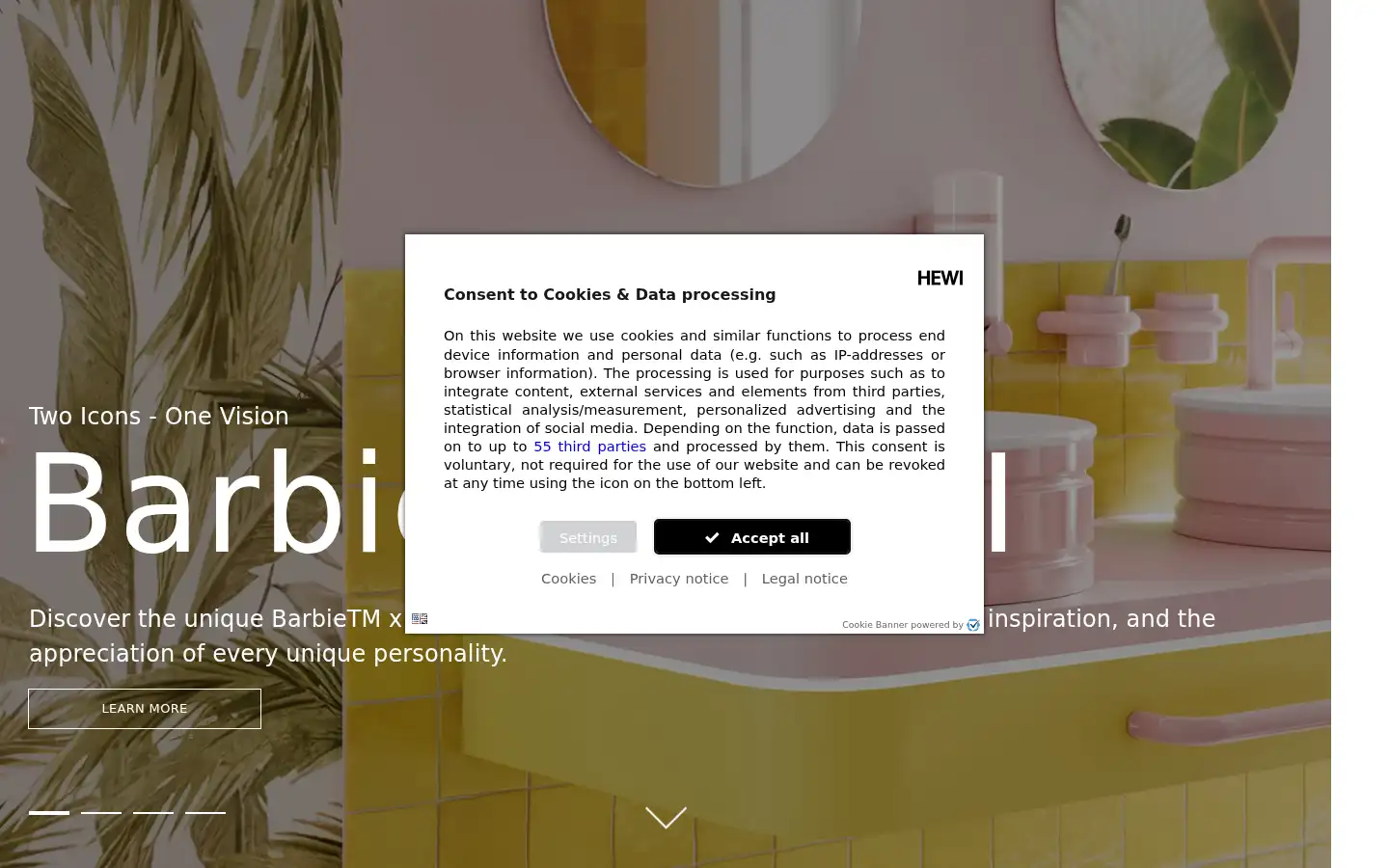 Screenshot of hewi.com