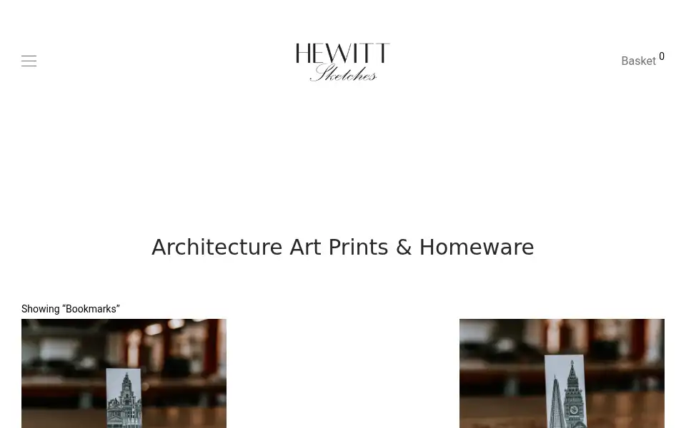 Screenshot of hewittsketches.com