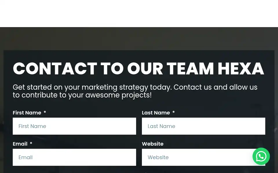 Screenshot of hexaagency.com