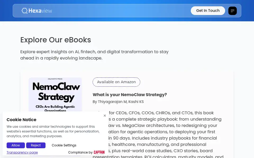 Screenshot of hexaviewtech.com