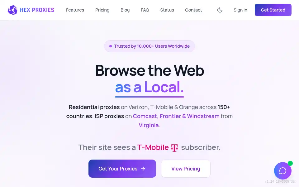 Screenshot of hexproxy.com
