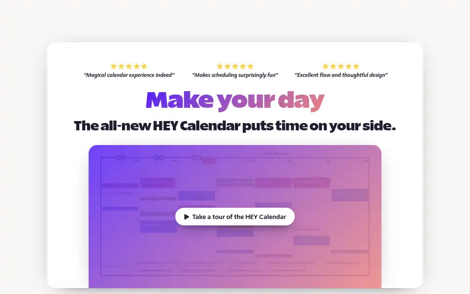Screenshot of hey.com