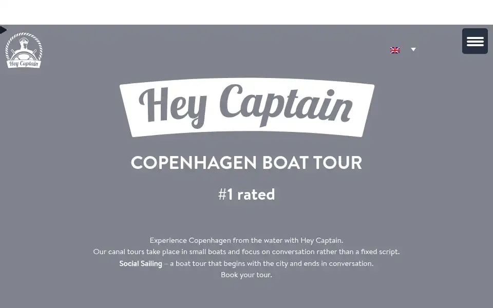 Screenshot of heycaptain.dk