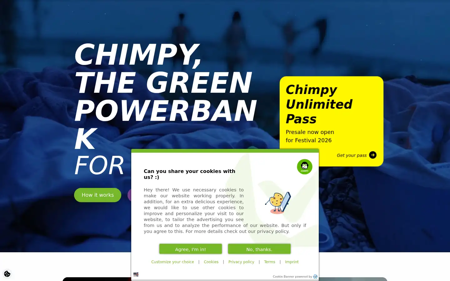 Screenshot of heychimpy.com